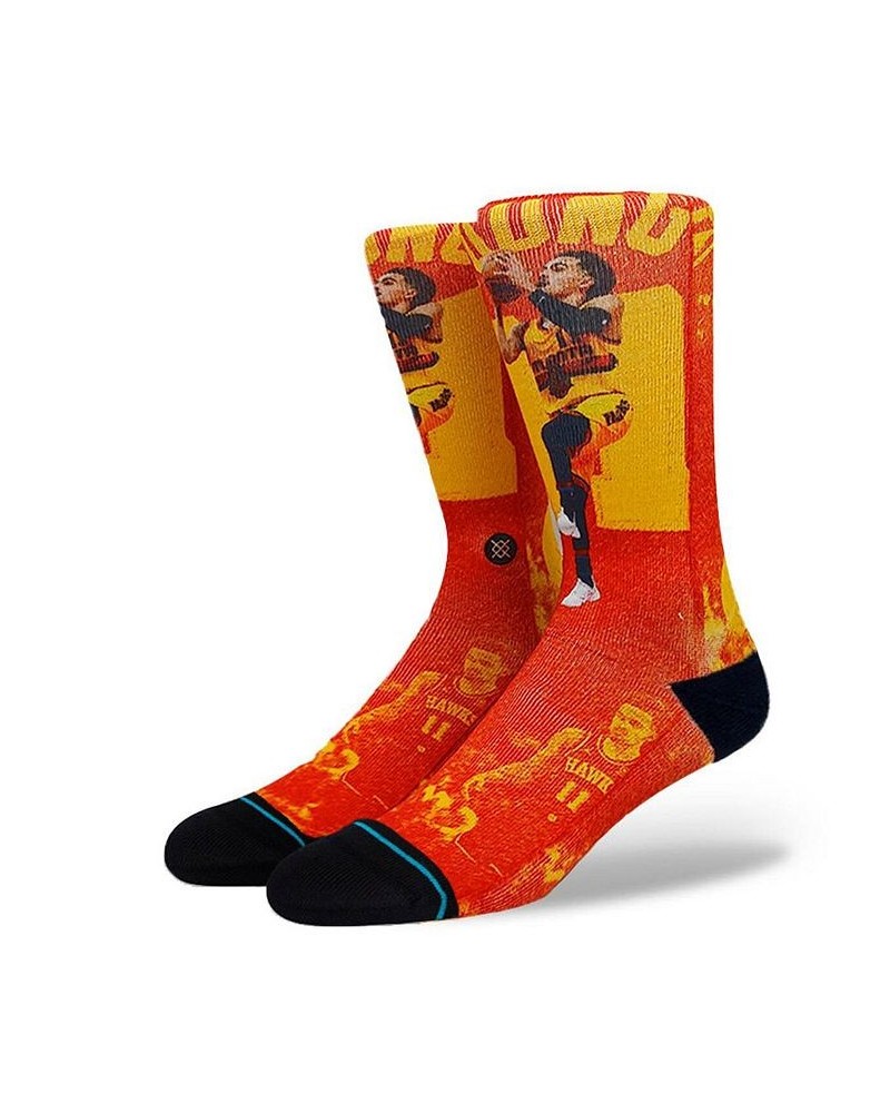 Men's Trae Young Atlanta Hawks Scratched Player Crew Socks $13.80 Socks