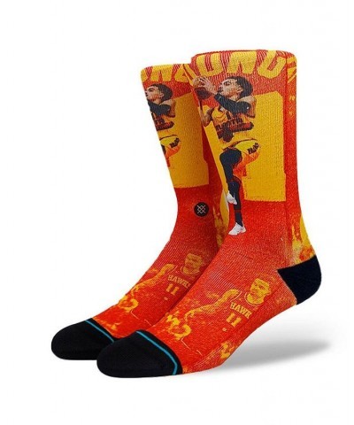 Men's Trae Young Atlanta Hawks Scratched Player Crew Socks $13.80 Socks