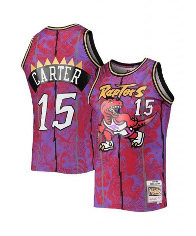 Men's Vince Carter Purple Toronto Raptors Hardwood Classics 1998-99 Lunar New Year Swingman Jersey $59.85 Jersey