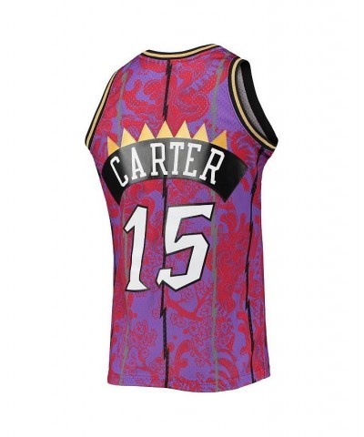 Men's Vince Carter Purple Toronto Raptors Hardwood Classics 1998-99 Lunar New Year Swingman Jersey $59.85 Jersey