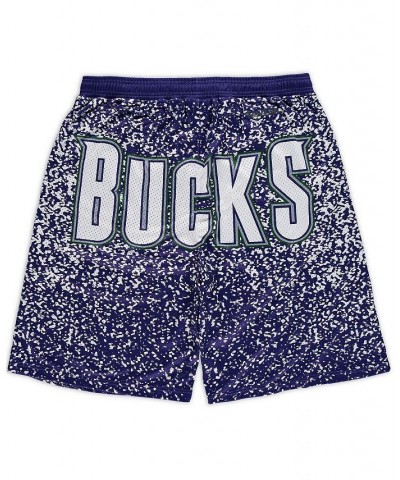 Men's Purple Milwaukee Bucks Big and Tall Hardwood Classics Jumbotron Shorts $39.60 Shorts