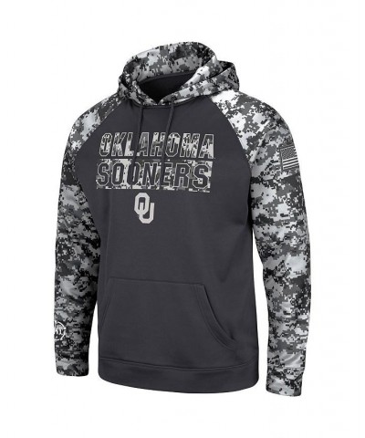 Men's Charcoal Oklahoma Sooners OHT Military-Inspired Appreciation Digi Camo Big and Tall Pullover Hoodie $32.25 Sweatshirt