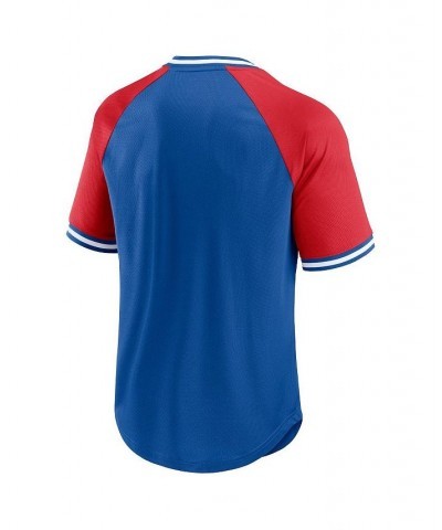 Men's Branded Royal, Red Buffalo Bills Second Wind Raglan V-Neck T-shirt $23.92 T-Shirts