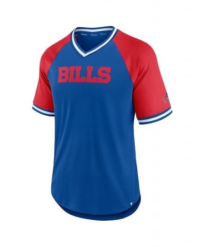 Men's Branded Royal, Red Buffalo Bills Second Wind Raglan V-Neck T-shirt $23.92 T-Shirts