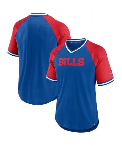 Men's Branded Royal, Red Buffalo Bills Second Wind Raglan V-Neck T-shirt $23.92 T-Shirts