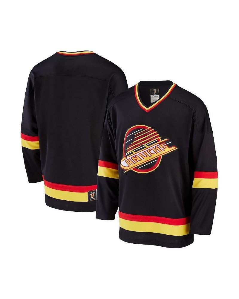 Men's Branded Black Vancouver Canucks Premier Breakaway Heritage Jersey $53.20 Jersey