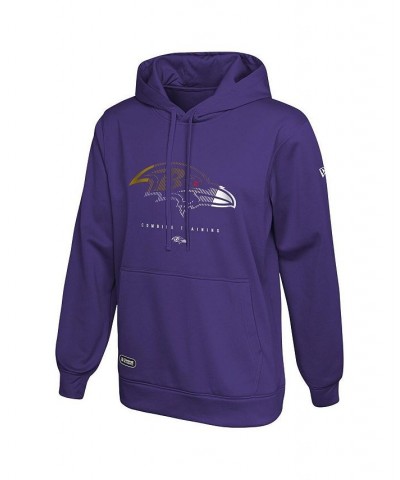 Men's Purple Baltimore Ravens Combine Authentic Watson Pullover Hoodie $28.20 Sweatshirt