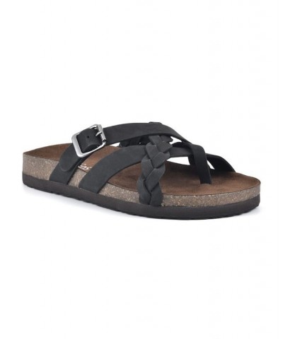 Harrington Women's Footbed Sandals Black $33.81 Shoes