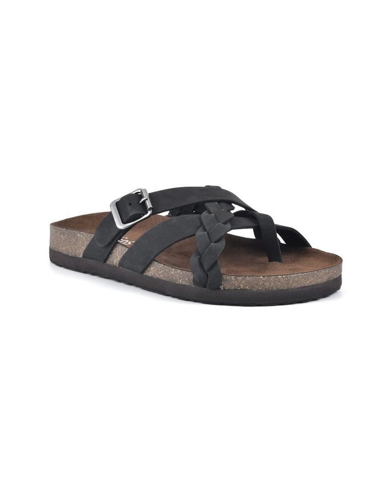 Harrington Women's Footbed Sandals Black $33.81 Shoes