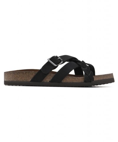 Harrington Women's Footbed Sandals Black $33.81 Shoes