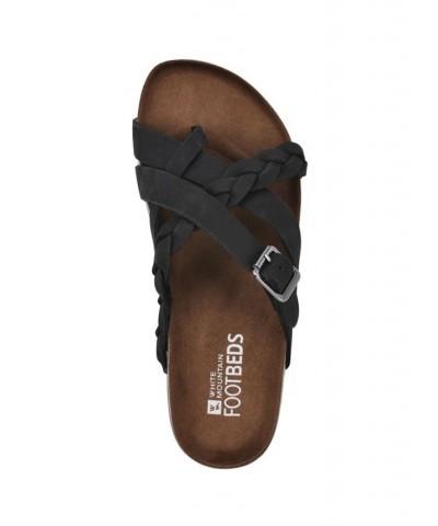 Harrington Women's Footbed Sandals Black $33.81 Shoes