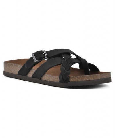 Harrington Women's Footbed Sandals Black $33.81 Shoes