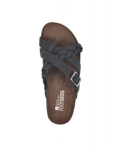 Harrington Women's Footbed Sandals Black $33.81 Shoes