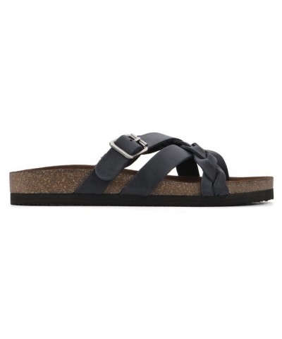 Harrington Women's Footbed Sandals Black $33.81 Shoes