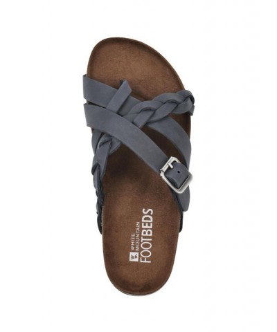 Harrington Women's Footbed Sandals Black $33.81 Shoes