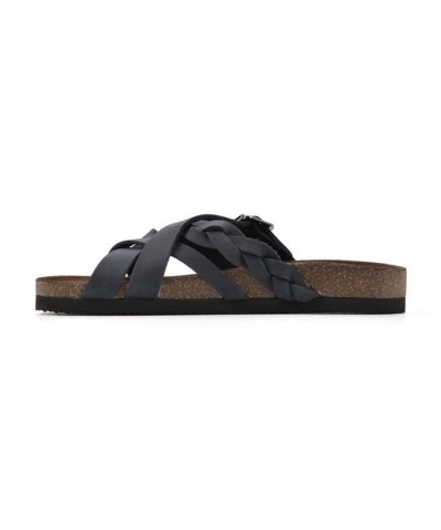 Harrington Women's Footbed Sandals Black $33.81 Shoes