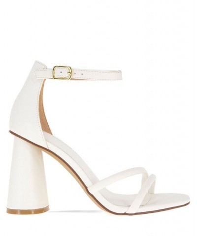 Women's Patria Square Toe Sandal White $49.05 Shoes