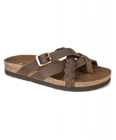 Harrington Women's Footbed Sandals Black $33.81 Shoes