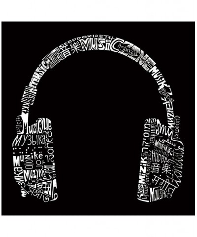 Language Headphones Men's Raglan Word Art T-shirt Gray $22.05 T-Shirts