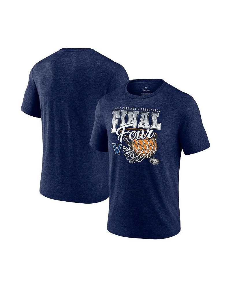 Men's Heathered Navy Villanova Wildcats 2022 NCAA Men's Basketball Tournament March Madness Final Four Banners Triblend T-shi...