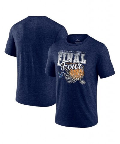 Men's Heathered Navy Villanova Wildcats 2022 NCAA Men's Basketball Tournament March Madness Final Four Banners Triblend T-shi...