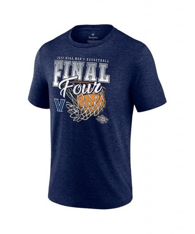 Men's Heathered Navy Villanova Wildcats 2022 NCAA Men's Basketball Tournament March Madness Final Four Banners Triblend T-shi...