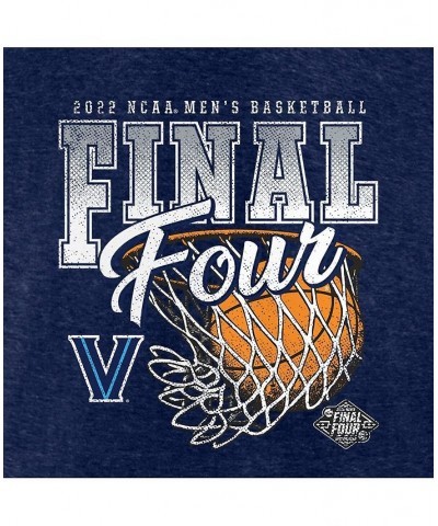 Men's Heathered Navy Villanova Wildcats 2022 NCAA Men's Basketball Tournament March Madness Final Four Banners Triblend T-shi...