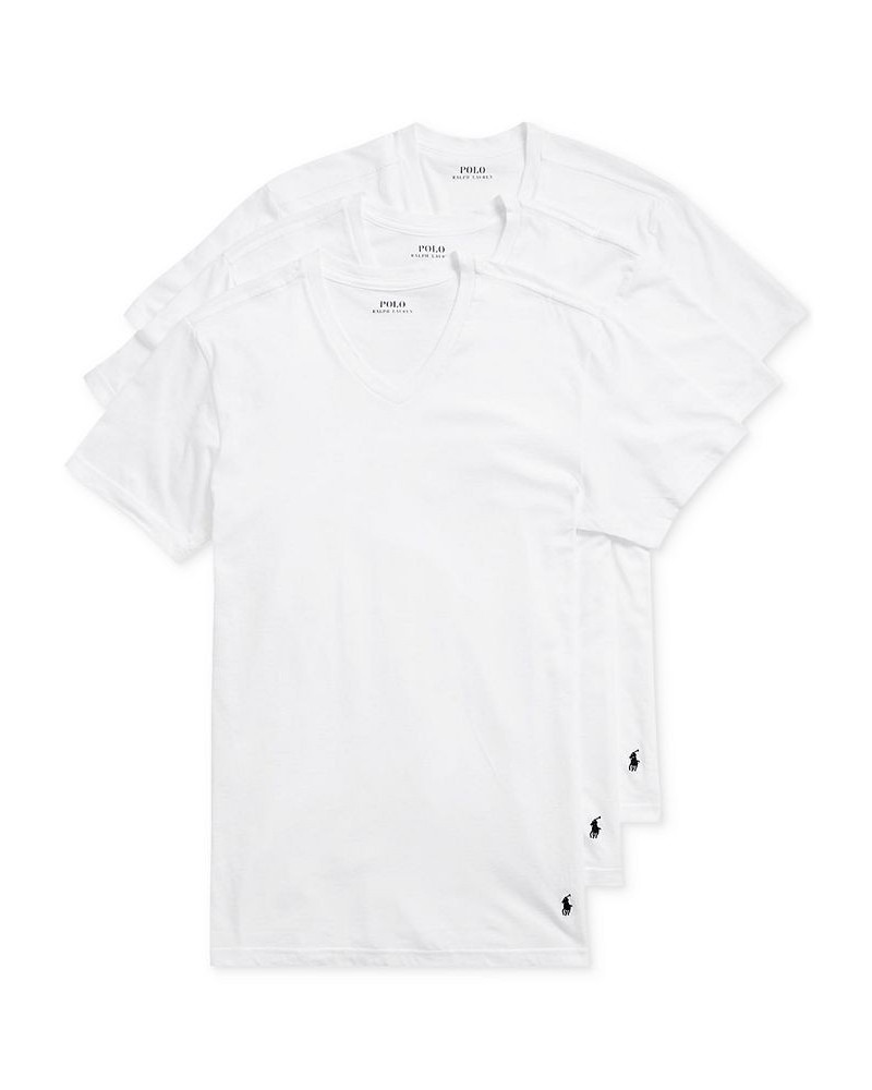 Men's V-Neck Classic Undershirt 3-Pack White $22.00 Undershirt