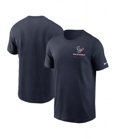 Men's Navy Houston Texans Infograph Lockup Performance T-shirt $23.50 T-Shirts