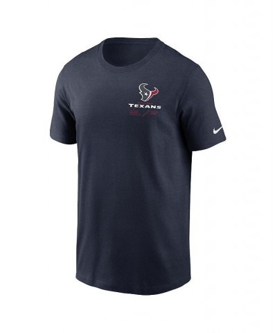 Men's Navy Houston Texans Infograph Lockup Performance T-shirt $23.50 T-Shirts