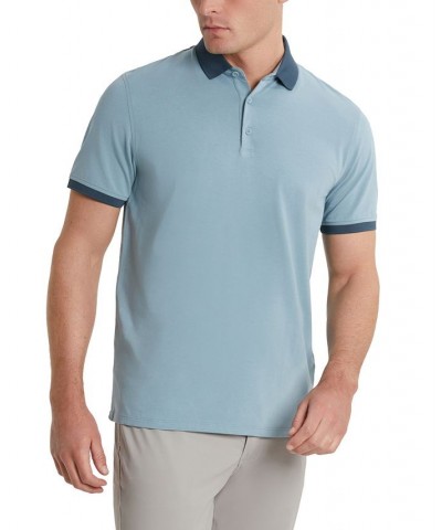 Men's Solid Button Placket Polo Shirt PD03 $28.98 Polo Shirts