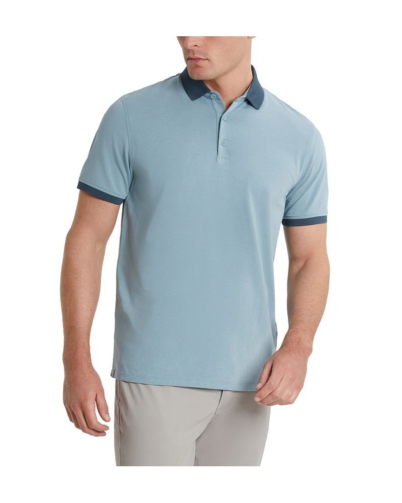 Men's Solid Button Placket Polo Shirt PD03 $28.98 Polo Shirts