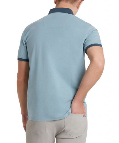 Men's Solid Button Placket Polo Shirt PD03 $28.98 Polo Shirts