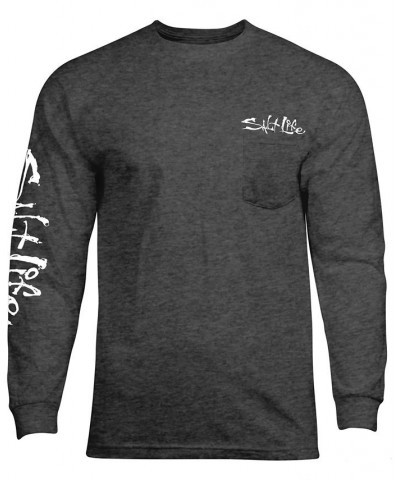 Men's Hook, Line & Sinker Logo Graphic Long-Sleeve T-Shirt White $18.00 T-Shirts