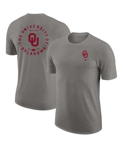 Men's Heather Gray Oklahoma Sooners Logo 2-Hit Tri-Blend T-shirt $18.90 T-Shirts