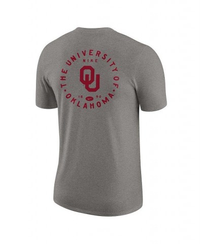 Men's Heather Gray Oklahoma Sooners Logo 2-Hit Tri-Blend T-shirt $18.90 T-Shirts