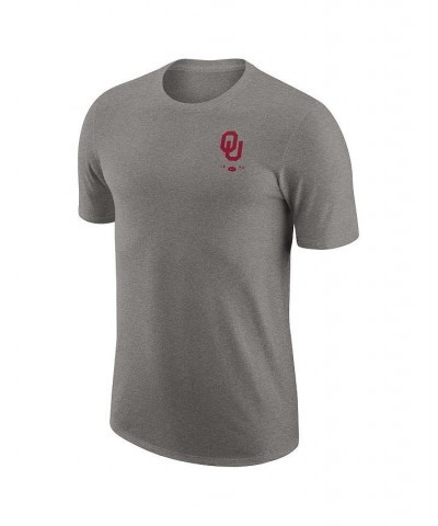 Men's Heather Gray Oklahoma Sooners Logo 2-Hit Tri-Blend T-shirt $18.90 T-Shirts