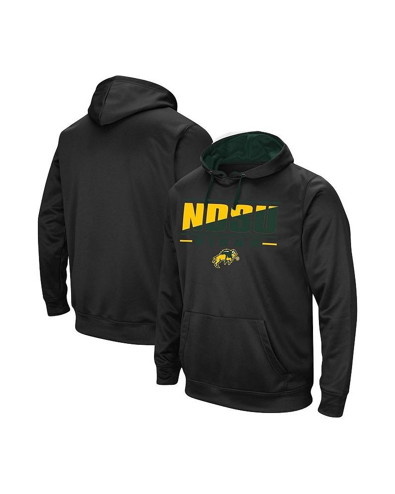 Men's Black NDSU Bison Dean Slash Stack Pullover Hoodie $35.99 Sweatshirt