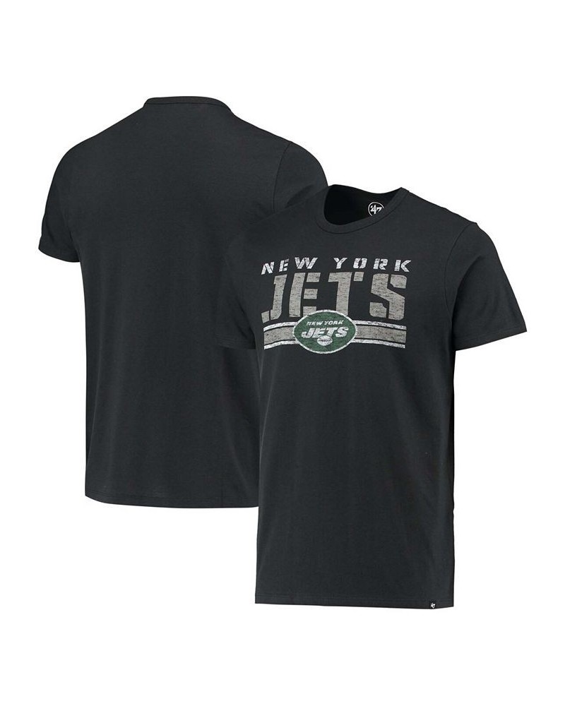 Men's Black New York Jets Team Stripe T-shirt $17.00 T-Shirts