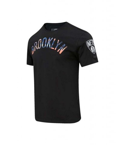 Men's Black Brooklyn Nets City Scape T-shirt $34.79 T-Shirts