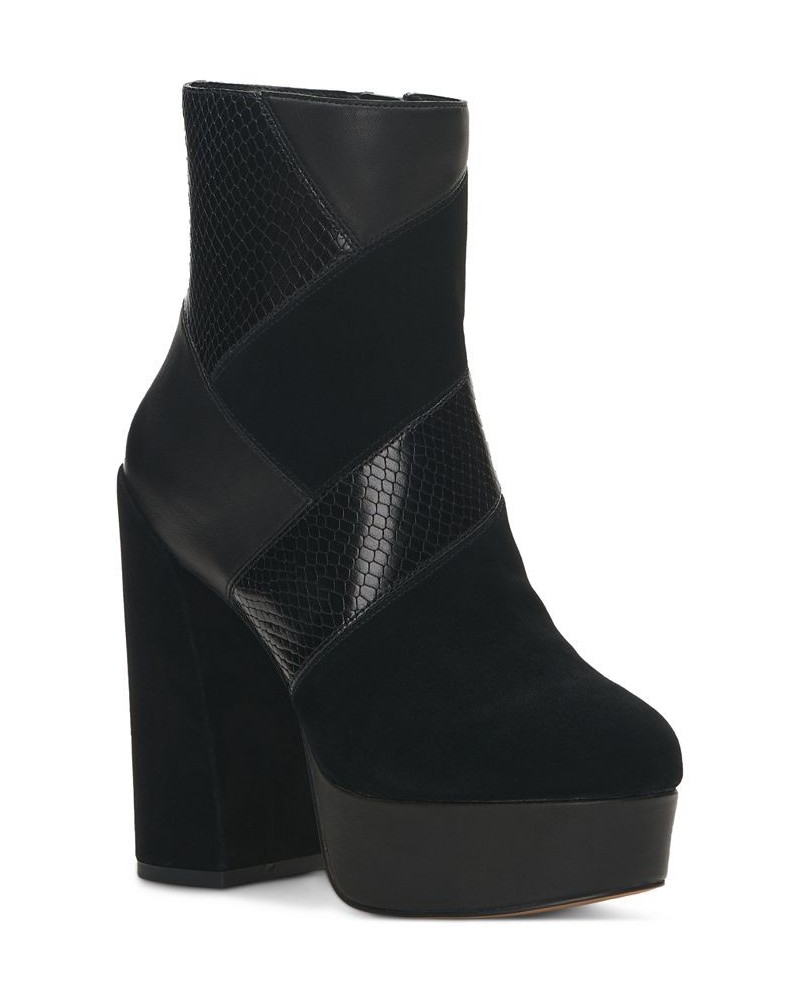 Gilisama Platform Dress Booties Black $35.17 Shoes