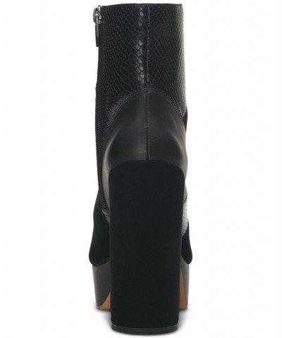 Gilisama Platform Dress Booties Black $35.17 Shoes