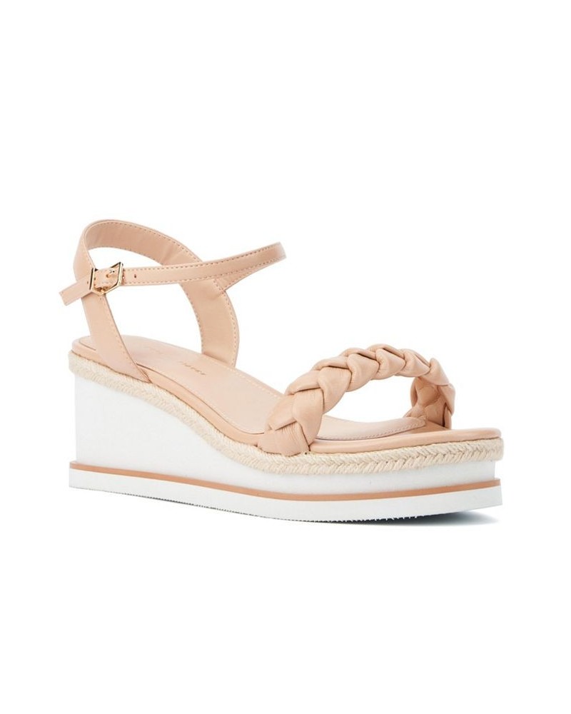 Women's Veronica Wide Width Wedge Sandals Tan/Beige $43.98 Shoes