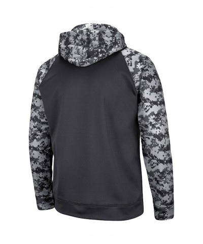 Men's Charcoal Illinois Fighting Illini OHT Military-Inspired Appreciation Digital Camo Pullover Hoodie $33.75 Sweatshirt