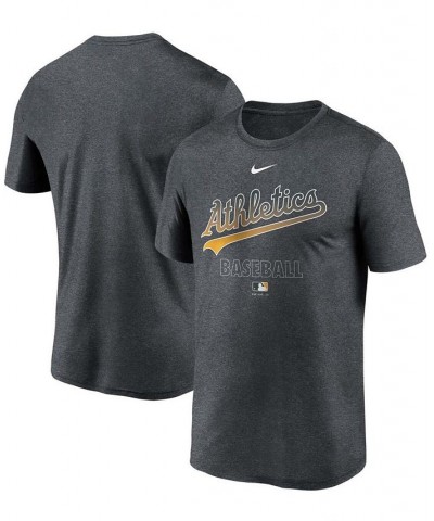 Men's Charcoal Oakland Athletics Authentic Collection Legend Performance T-shirt $19.80 T-Shirts