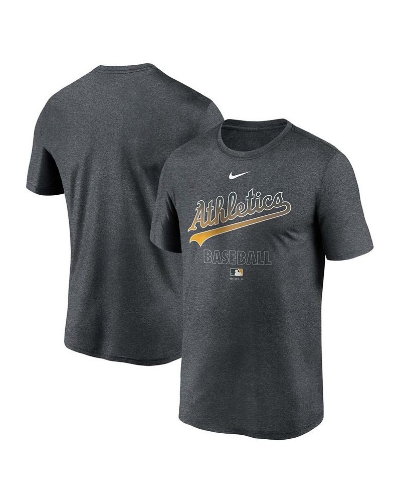 Men's Charcoal Oakland Athletics Authentic Collection Legend Performance T-shirt $19.80 T-Shirts