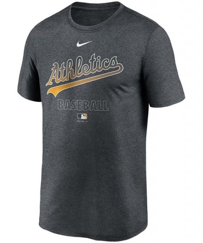 Men's Charcoal Oakland Athletics Authentic Collection Legend Performance T-shirt $19.80 T-Shirts