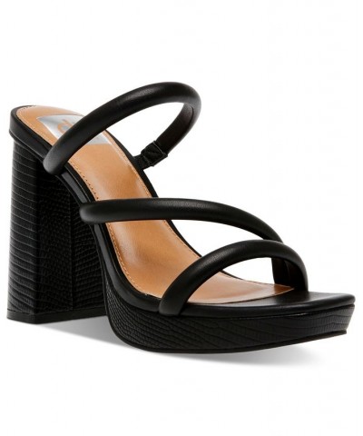 Women's Pyro Banded Platform Dress Sandals Black $44.20 Shoes