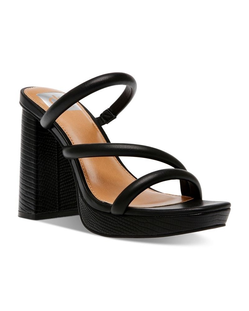 Women's Pyro Banded Platform Dress Sandals Black $44.20 Shoes