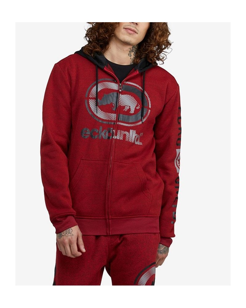 Men's Split It Up Hoodie Red $30.60 Sweatshirt